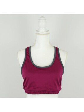 GoLite Women's Extra Large Purple Gray Racerback Keyhole Unpadded Sports Bra